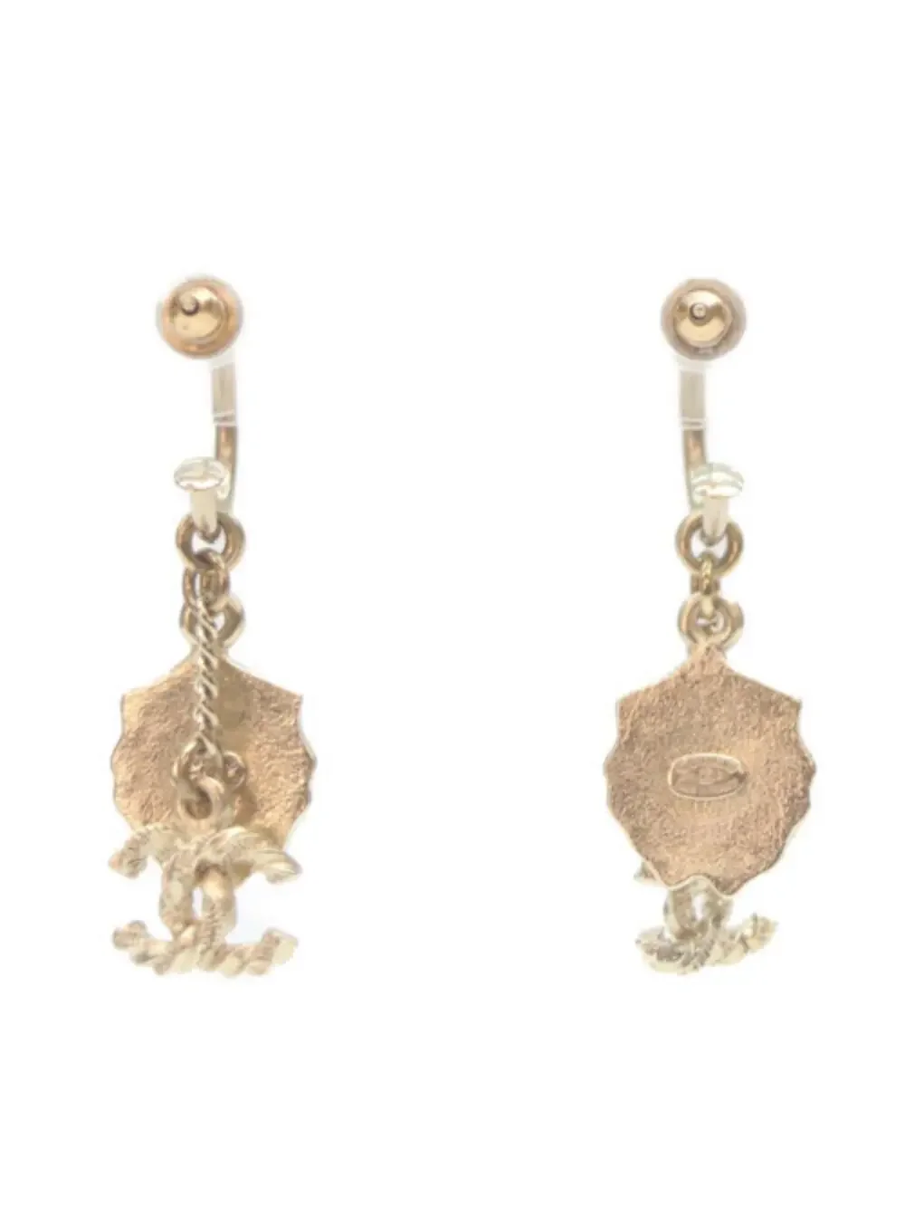 Chanel Cc Logo Hoop Earrings Gold-Tone #288069C11B